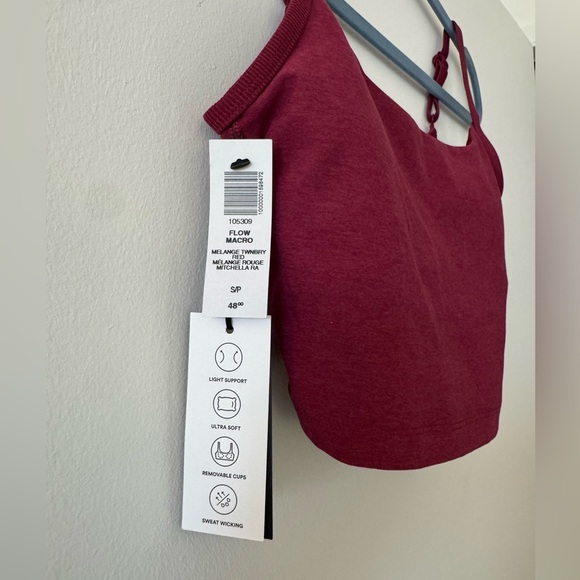 Aritzia TNA Flow Macro Activewear Cropped Tank Top. Size S, NWT - Picture 2 of 5